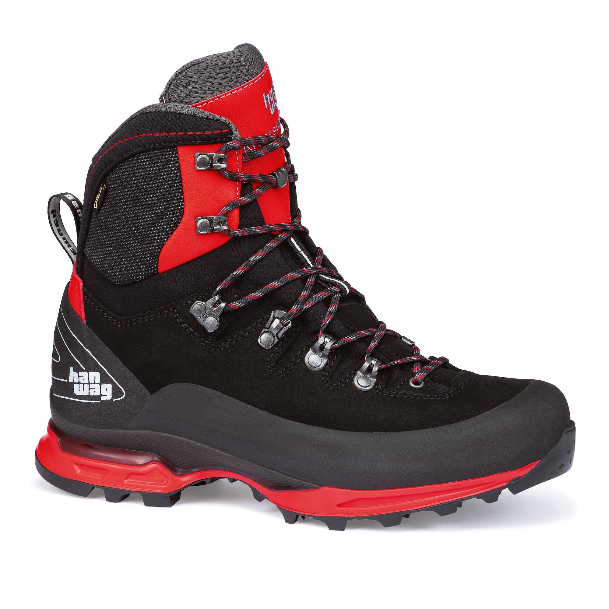 Hanwag Men's Alverstone II GTX Trekking Boots Black/Red NPELF1980